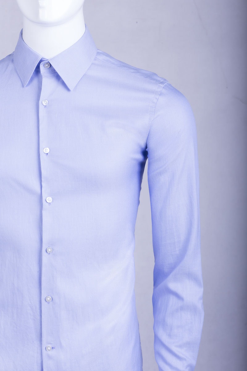 after dress shirt with creases retouched after